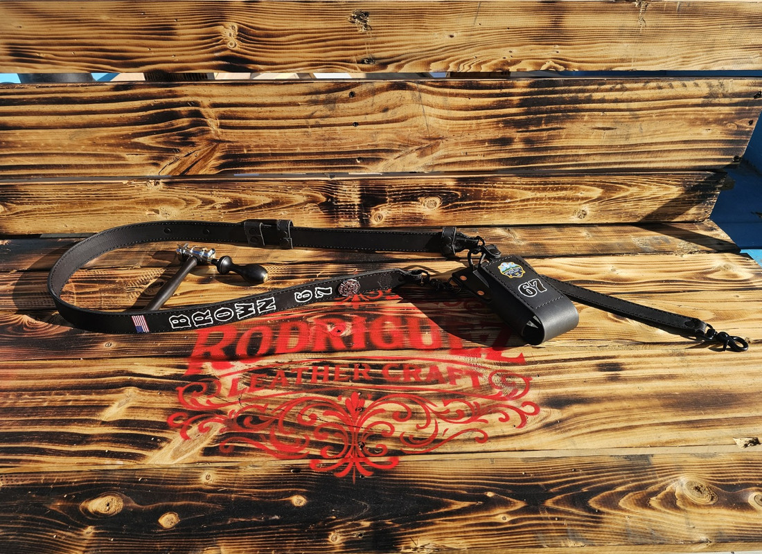 Custom leather radio strap and accessories