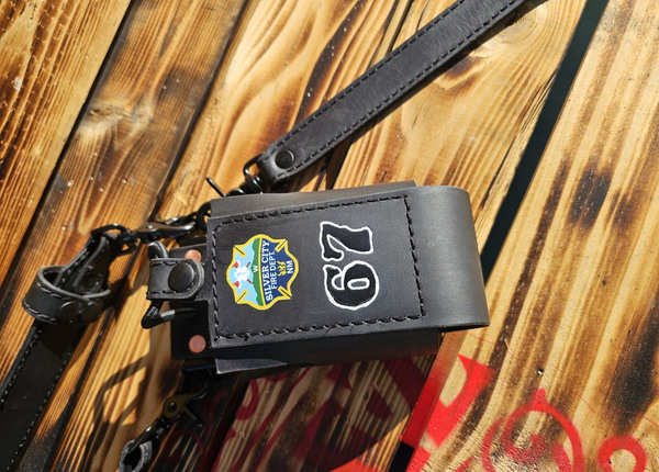 Custom leather radio strap